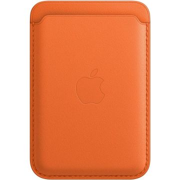 Husa de protectie Apple Leather Wallet with MagSafe, Orange