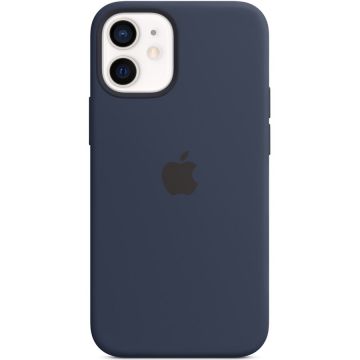 Husa de protectie Apple Silicone Case MagSafe pentru iPhone 12 mini, Deep Navy