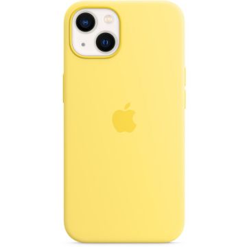 Husa de protectie Apple Silicone Case with MagSafe pentru iPhone 13, Lemon Zest
