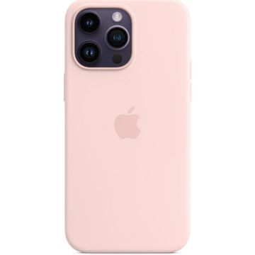 Husa de protectie Apple Silicone Case with MagSafe pentru iPhone 14 Pro Max, Chalk Pink