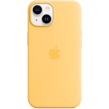 Husa de protectie Apple Silicone Case with MagSafe pentru iPhone 14, Sunglow