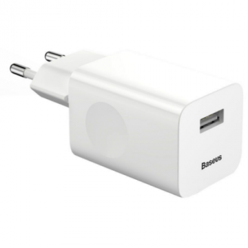 Incarcator Quick Charge 3.0 24W, 1 x USB Output 3.6V-8V/3A, alb