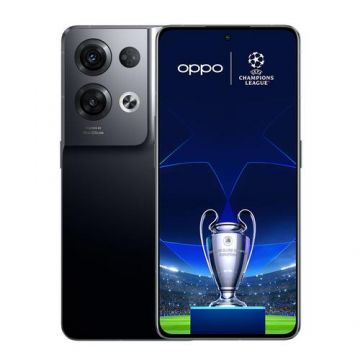 Pachet OPPO UEFA Champions League Telefon Mobil Oppo Reno 8 Pro, Procesor MediaTek Dimensity 8100-Max, AMOLED Capacitiv touchscreen 6.7inch, 8GB RAM, 256GB Flash, Camera Tripla 50+8+2MP, 5G, Wi-Fi, Dual Sim, Android (Negru)