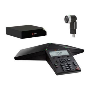 Pachet video conferinta Poly RealPresence Trio 8300 + Mini camera EagleEye (Negru)