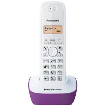 Telefon Fix Panasonic KX-TG1611FXF (Alb/Violet)