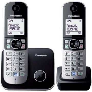 Telefon Fix Twin Panasonic KX-TG6812FXB (Negru/Argintiu)