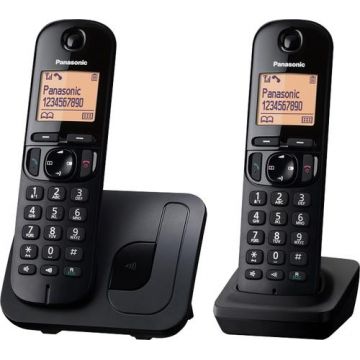 Telefon Fix Twin Panasonic KX-TGC212FXB (Negru)