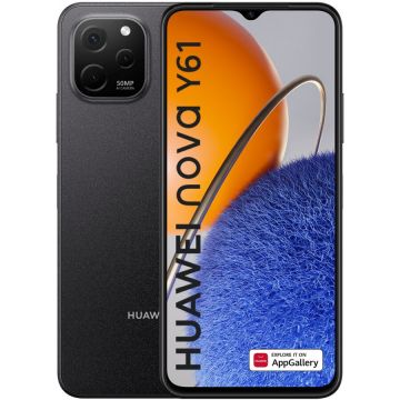 Telefon mobil Huawei Nova Y61, Dual SIM, 4GB RAM, 64GB, 4G, Midnight Black