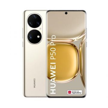 Telefon Mobil Huawei P50 Pro, Procesor Qualcomm SM8350 Snapdragon 888, Octa-Core, OLED 6.6inch, 8GB RAM, 256GB Flash, Camera Quad 50 + 64 + 13 + 40 MP, 4G, Wi-Fi, Dual SIM, EMUI (Auriu)