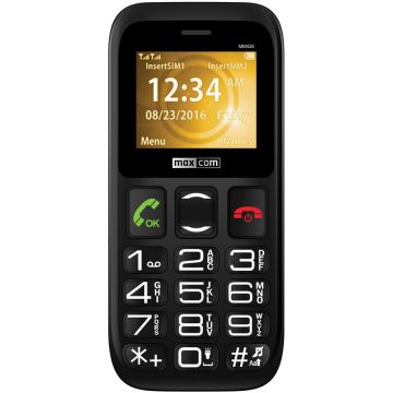 Telefon mobil MaxCom Comfort MM 426, Dual SIM, Black + Stand incarcare