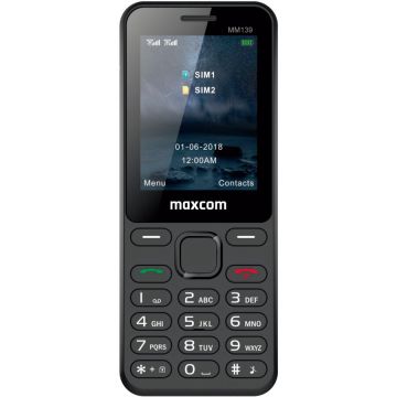 Telefon mobil MaxCom MM139, Dual SIM, Black