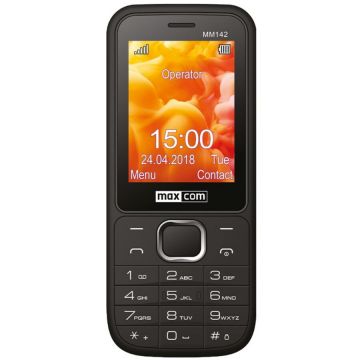 Telefon mobil MaxCom MM142, Dual SIM, 32GB, 2G, Black Telefon mobil MaxCom MM142, Dual SIM, 32GB, 2G, Black