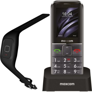 Telefon mobil Maxcom MM735 Single SIM (cu tracker GPS)+ bratara SOS IP67, Black