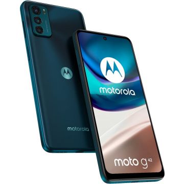 Telefon mobil Motorola Moto g42, Dual SIM, 128GB, 6GB RAM, 4G, Atlantic Green
