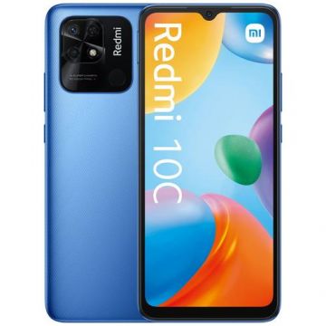 Telefon Mobil Xiaomi Redmi 10C, Procesor Octa-Core 2.4GHz, IPS LCD Capacitive touchscreen 6.71inch, 3GB RAM, 64GB Flash, Camera Tripla 50+2+5MP, 4G, Wi-Fi, Dual SIM, Android (Albastru)