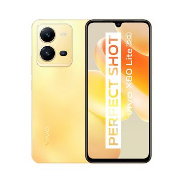 Telefon Vivo X80 Lite 5G, 8GB RAM, 256GB, Sunrise Gold, Dual Sim, Camera Tripla: 64 MP, procesor MediaTek MT6877 Dimensity 900