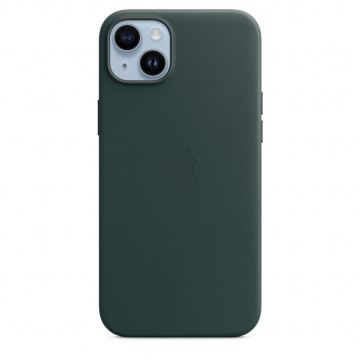 Husa de protectie Apple Leather Case with MagSafe pentru iPhone 14 Plus, Forest Green