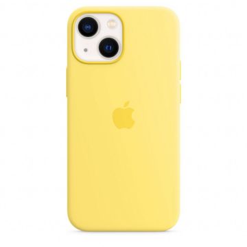 Husa de protectie Apple Silicone Case with MagSafe pentru iPhone 13 mini, Lemon Zest