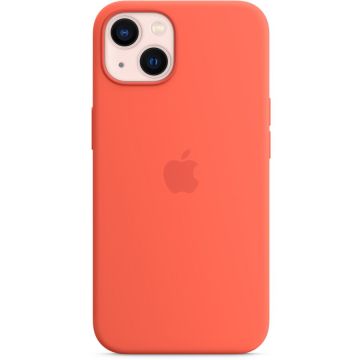 Husa de protectie Apple Silicone Case with MagSafe pentru iPhone 13, Nectarine