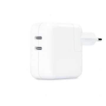 Incarcator Apple Power Adapter, Dual USB-C, 35W, White